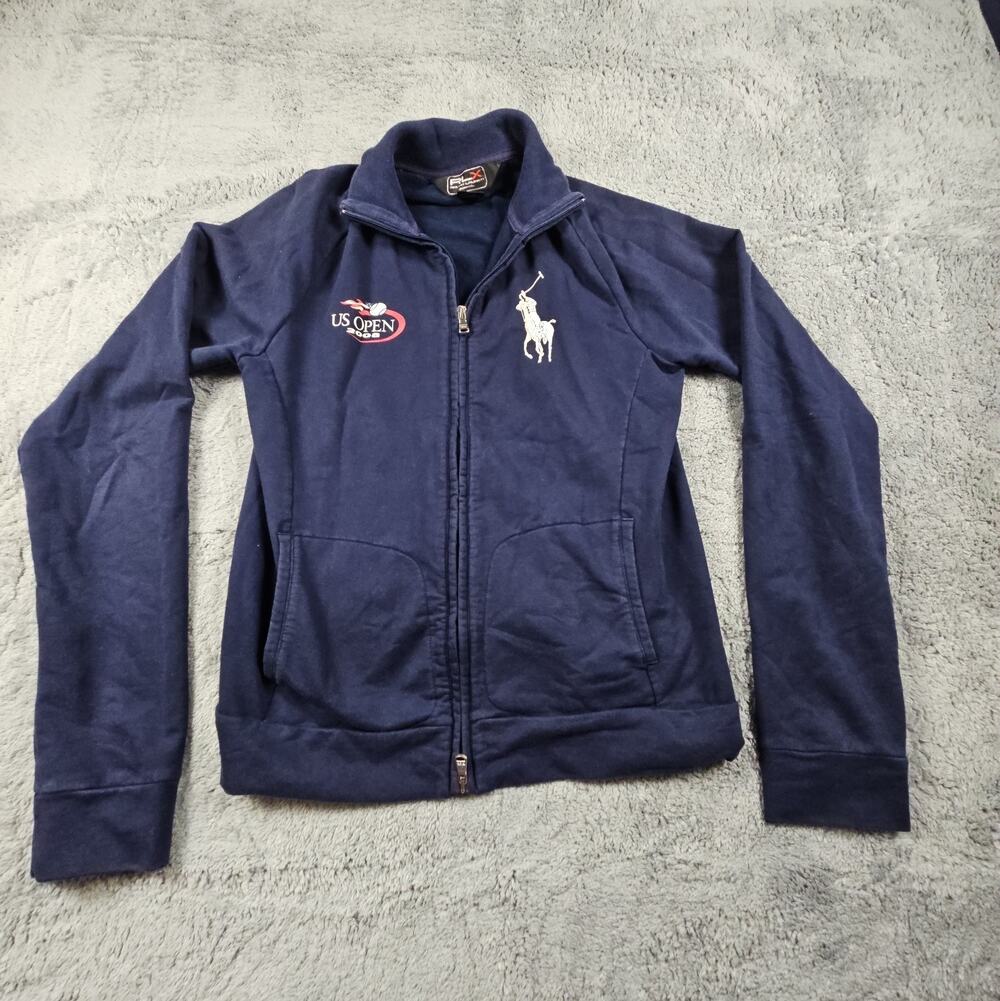 2008 US Open Full Zip Jacket Women's Large Navy Cotton Blend by RLX Ralph Lauren